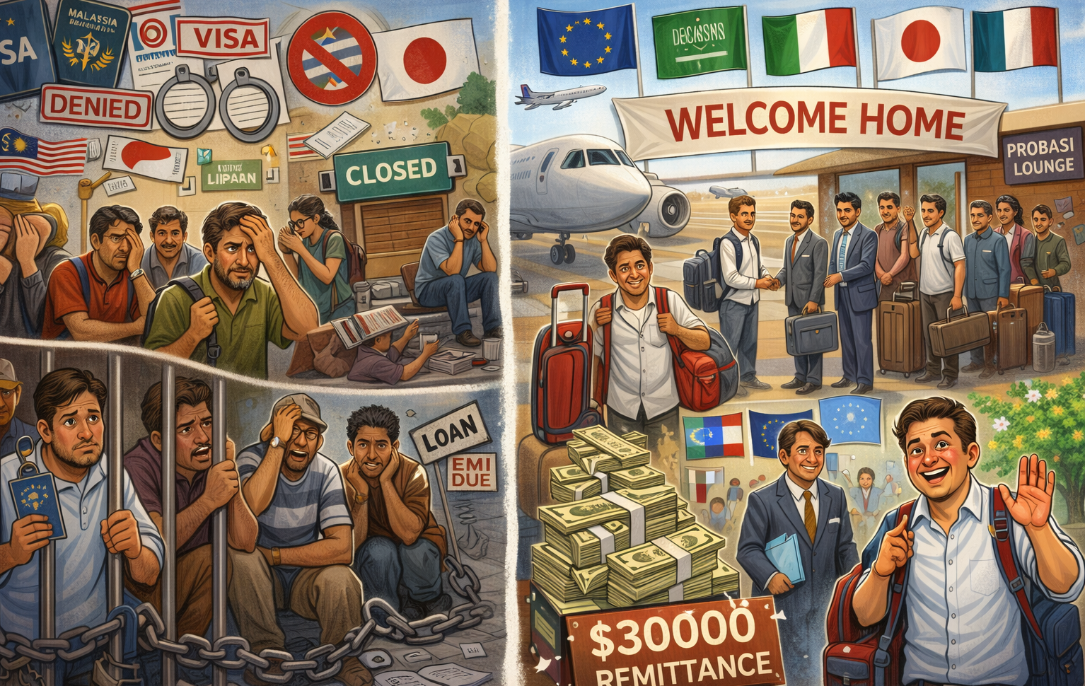 ২০২৫: ভিসা নিষেধাজ্ঞা ও নানা সংকটে কেটেছে বছর, তবে বেড়েছে রেমিট্যান্স প্রবাহ