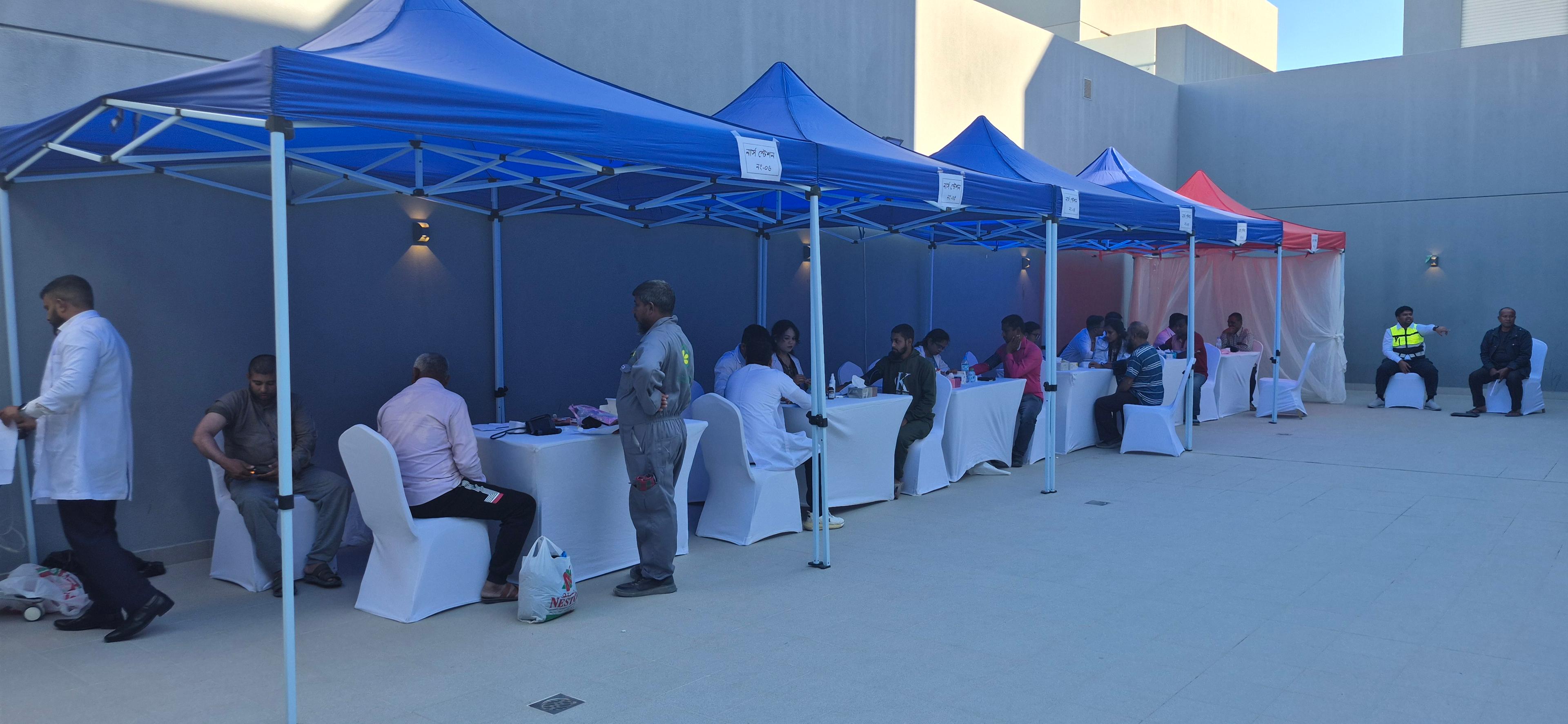 কুয়েতে প্রবাসী বাংলাদেশিদের প্রাথমিক স্বাস্থ্য পরীক্ষায় ফ্রি মেডিকেল ক্যাম্প