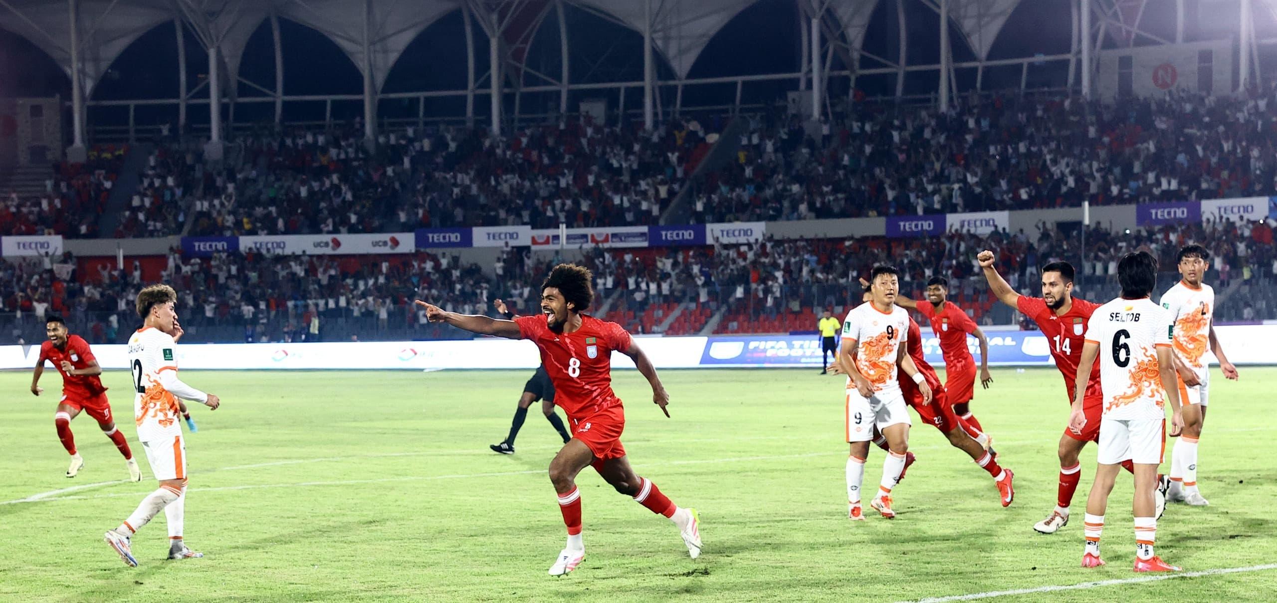 দেশের মাটিতে হামজার অভিষেক, প্রথম গোল, বাংলাদেশের দারুণ জয়